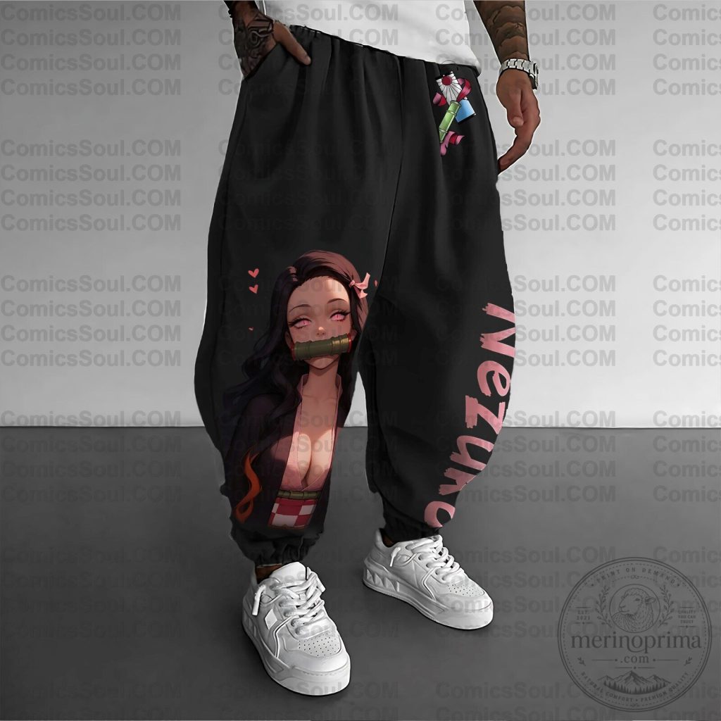 Demon Slayer Nezuko Kamado Anime Graphic Streetwear Pants Demon Slayer Nezuko Kamado Anime Graphic Streetwear Pants