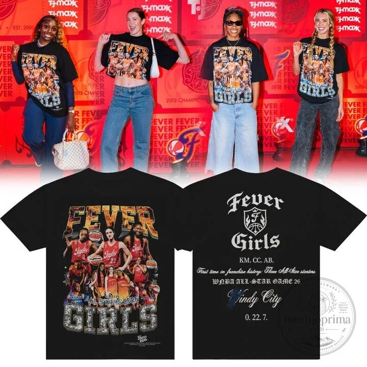 Indiana Fever Girls Basketball Team WNBA All-Star Game T-Shirt
