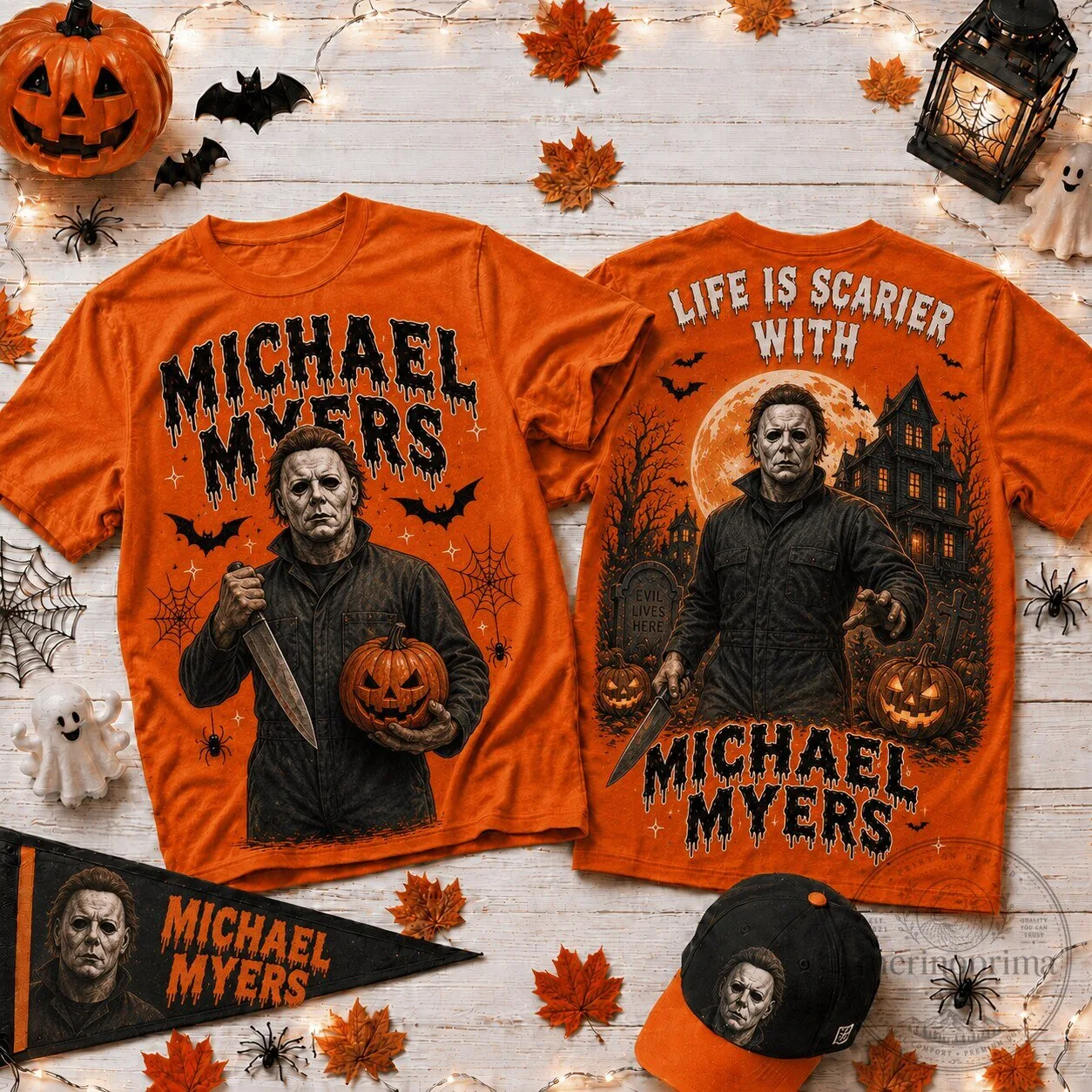 Michael Myers Shirt Life Is Scarier With Halloween Horror Movie T-Shirt