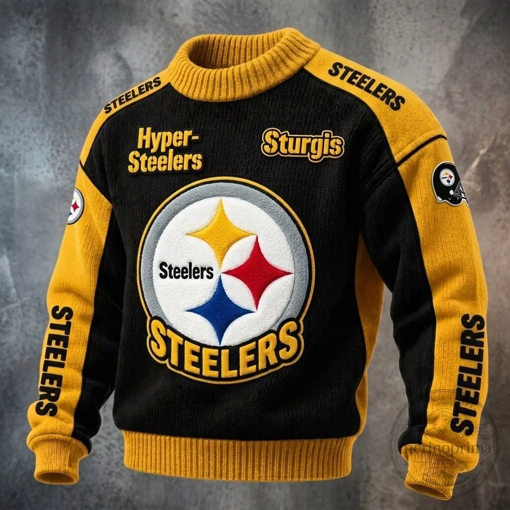 Pittsburgh Steelers Hyper-Steelers Sturgis Graphic Knit Sweater