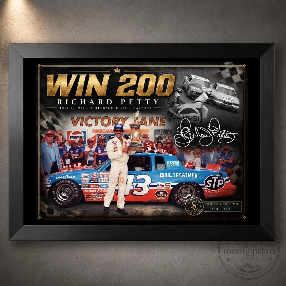 Richard Petty Win 200 Victory Lane Firecracker 400 Daytona NASCAR Wall Art
