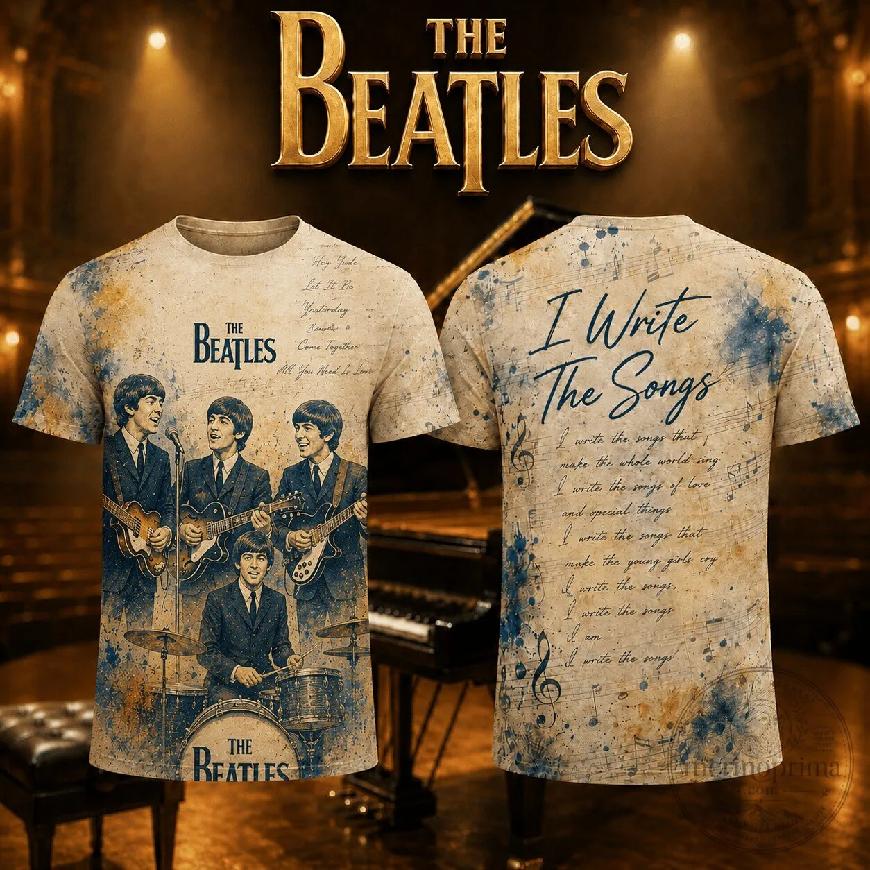 The Beatles Rock Band Shirt, Vintage Portrait Music Fan T-Shirt