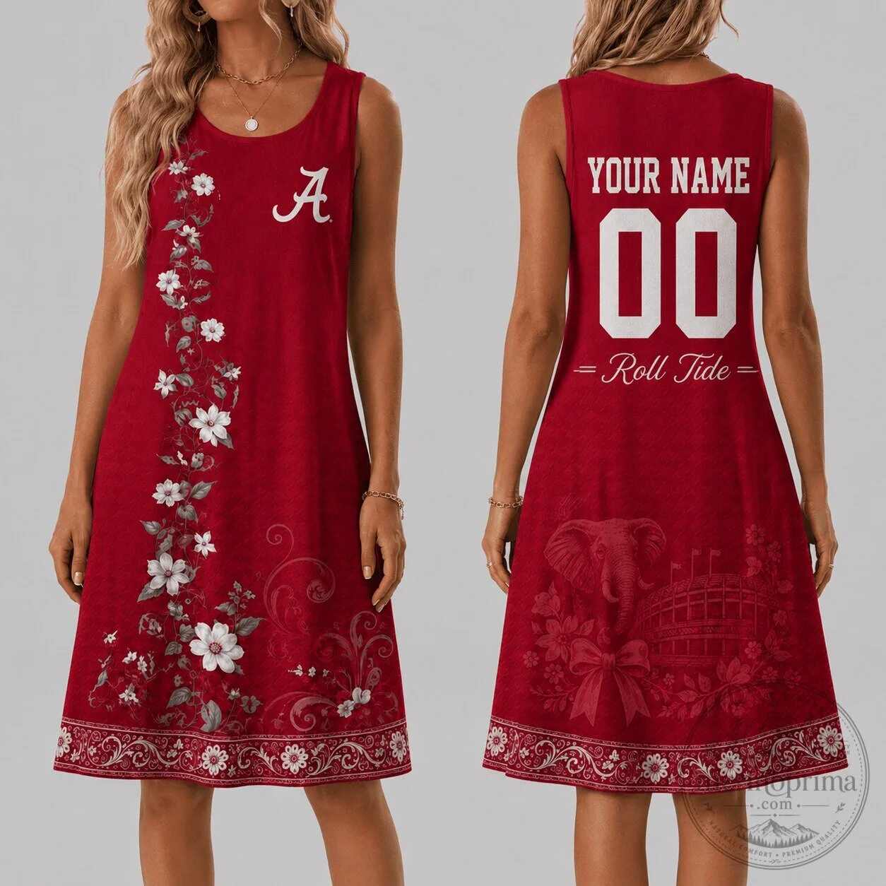 Alabama Crimson Tide Floral Sleeveless Dress