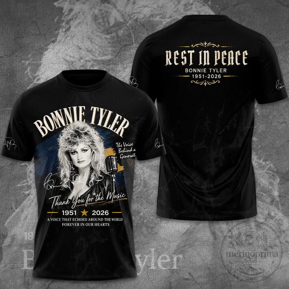 Bonnie Tyler The Voice Behind a Generation Thank You For The Music T-Shirt