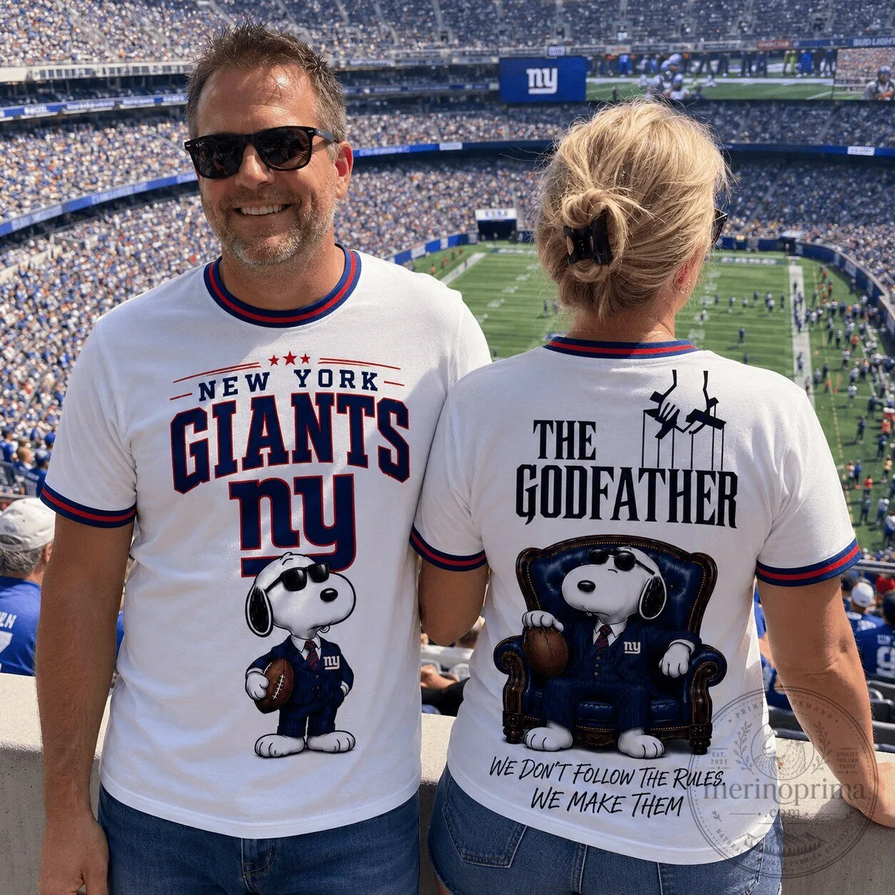 New York Giants Football Snoopy The Godfather Rule Maker Game Day T-Shirt