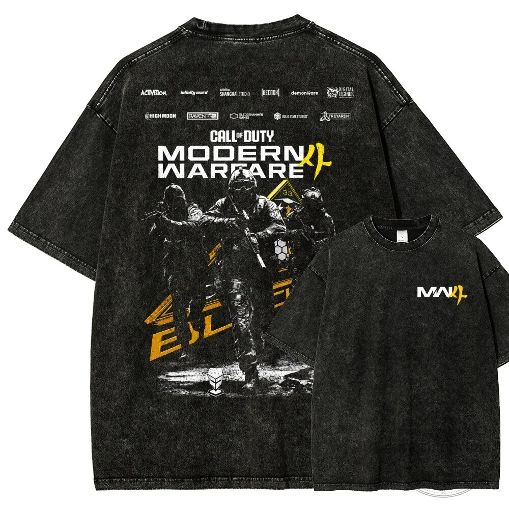Call of Duty Modern Warfare Washed Black Graphic T-Shirt