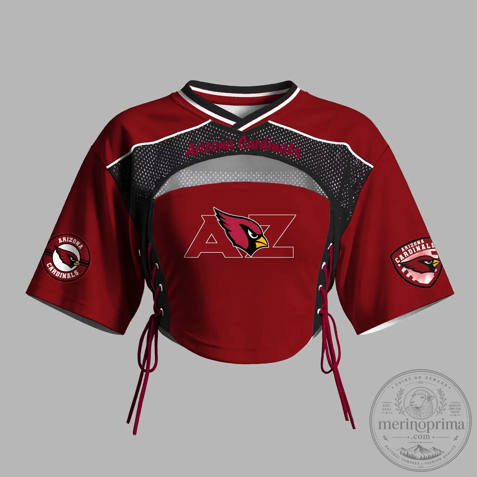 Arizona Cardinals Women's Crop Top Football Jersey