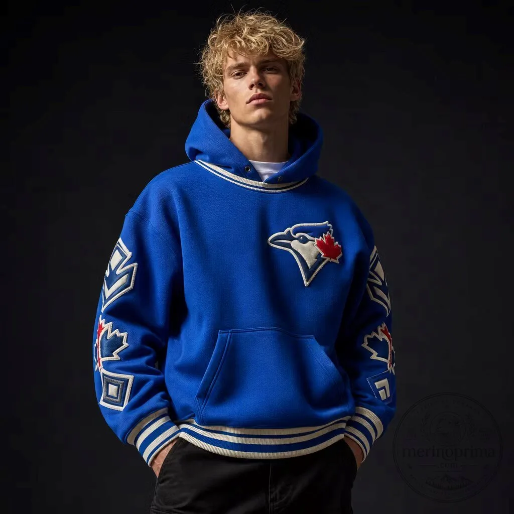 Toronto Blue Jays Royal Blue Graphic Patch Pullover Hoodie