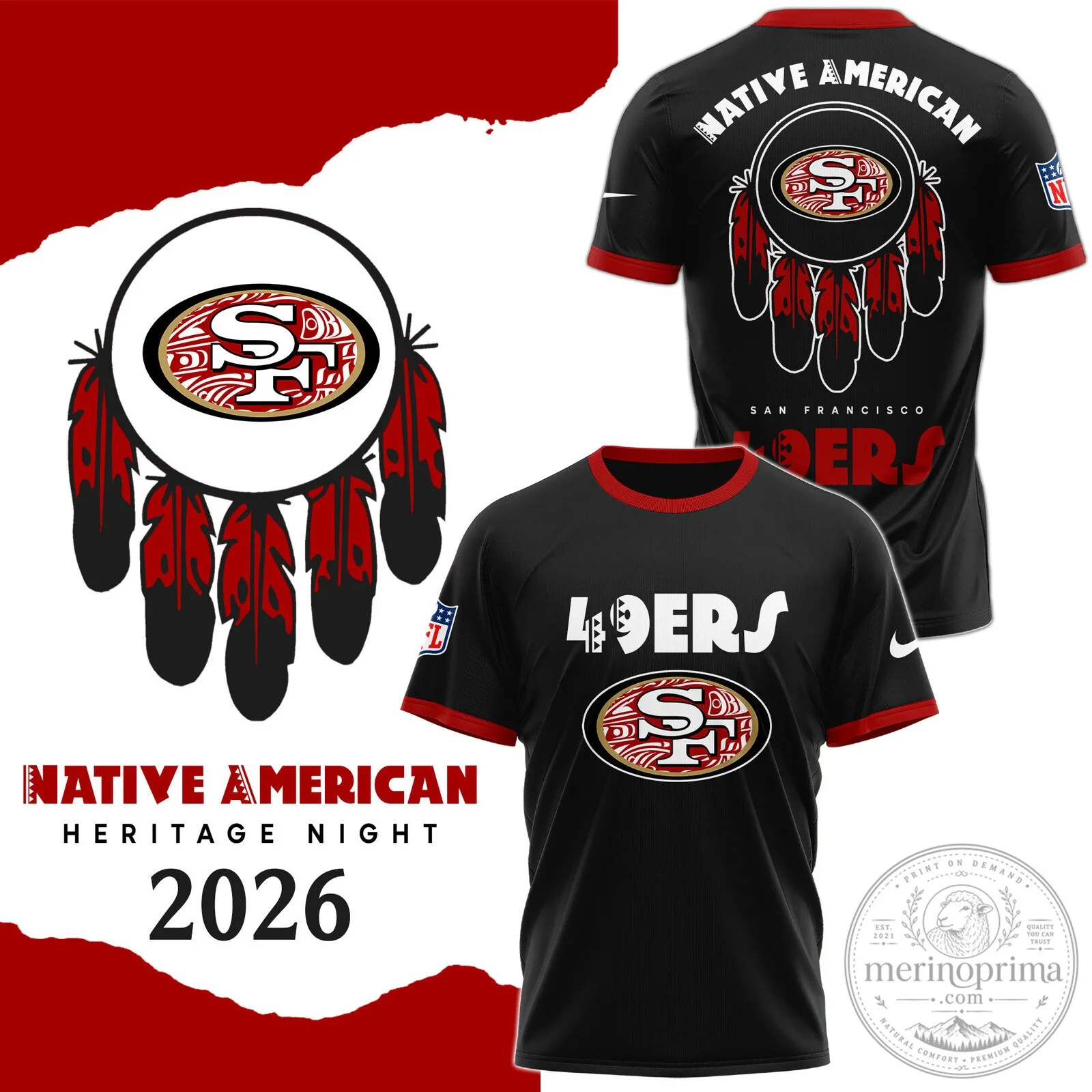 San Francisco 49ers Native American Heritage Night T-Shirt