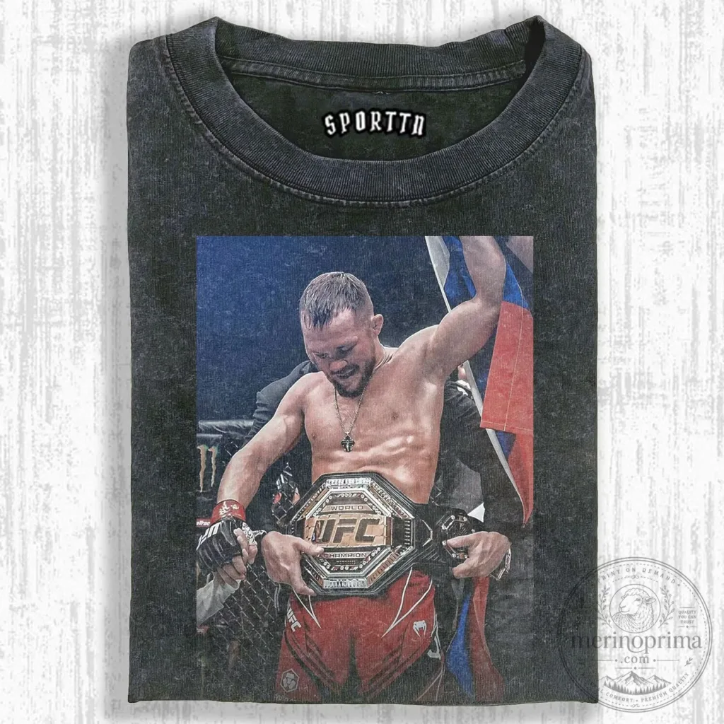 Petr Yan UFC Bantamweight Champion MMA Fighter Black T-Shirt Petr Yan UFC Bantamweight Champion MMA Fighter Black T-Shirt