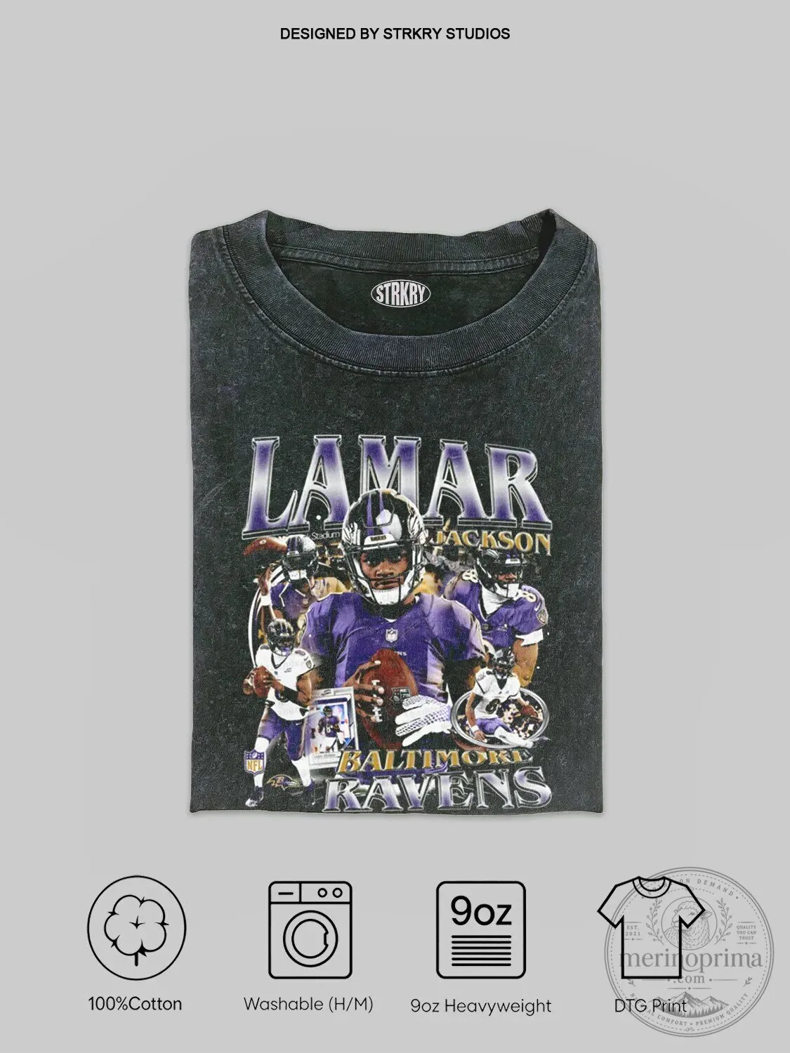 Lamar Jackson Baltimore Ravens Football Legend Graphic T-Shirt