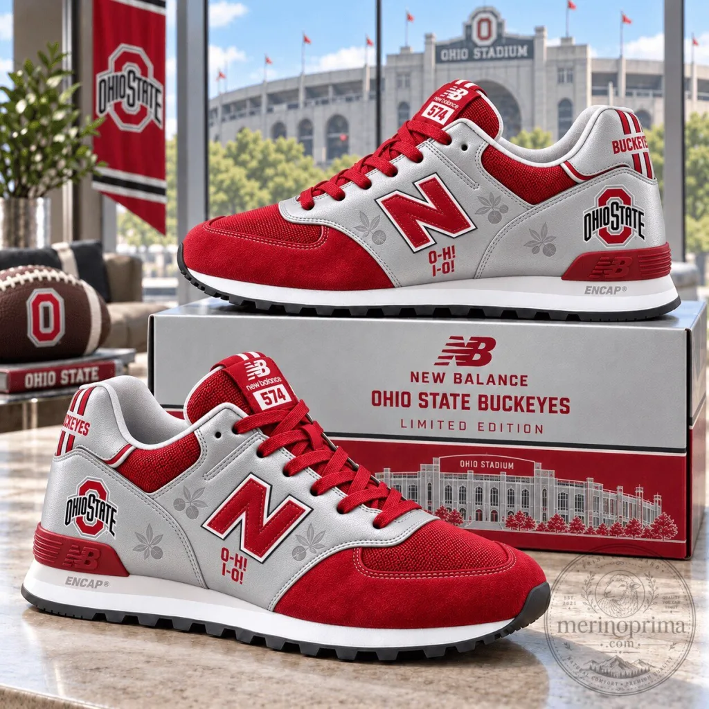 Ohio State Buckeyes New Balance 574 Limited Edition Shoes Ohio State Buckeyes New Balance 574 Limited Edition Shoes