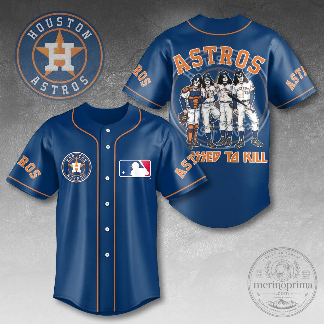 Houston Astros Baseball Jersey Kiss Band Themed
