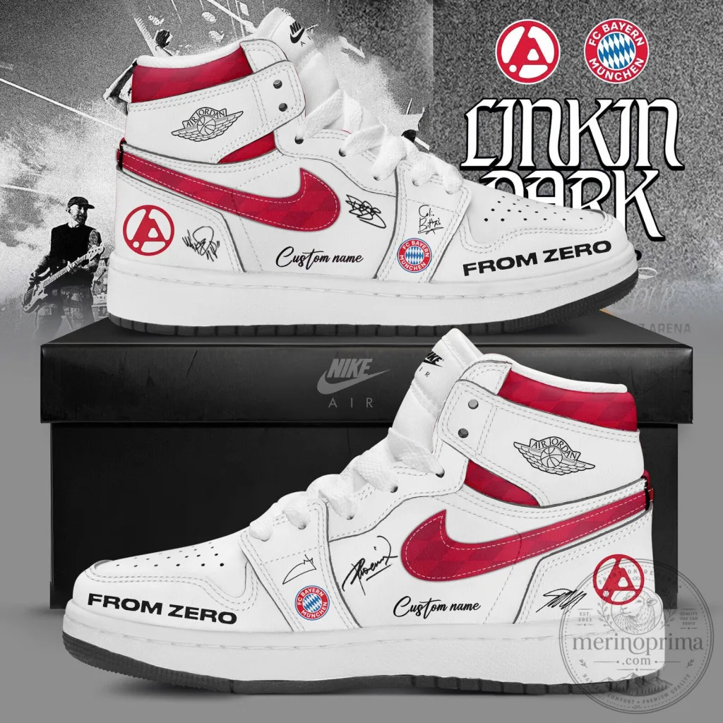Linkin Park From Zero Bayern München Custom Name High Top Sneakers Linkin Park From Zero Bayern München Custom Name High Top Sneakers