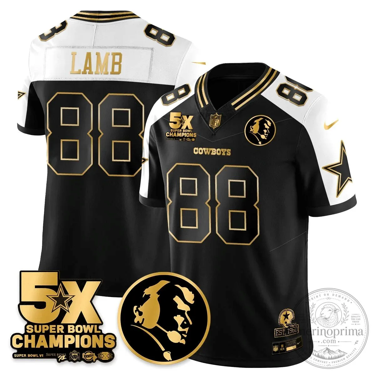 NFL COWBOYS スタジャン　値下げしました CeeDee Lamb Super Bowl Champions Jersey - Dallas Cowboys by John
