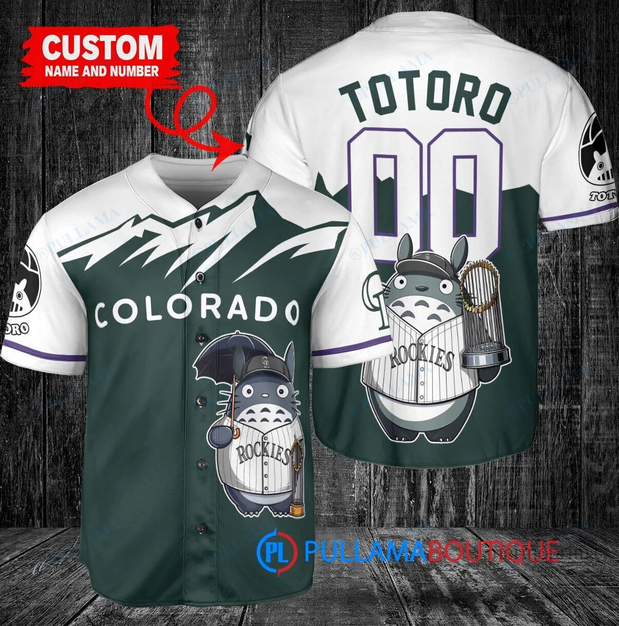 Colorado Rockies Baseball Totoro Studio Ghibli World Series Champions Baseball Jersey