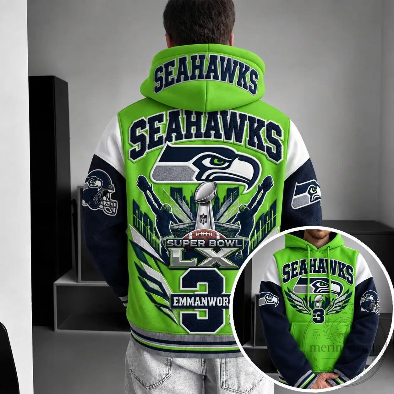 Seattle Seahawks Super Bowl Champions Football Hoodie