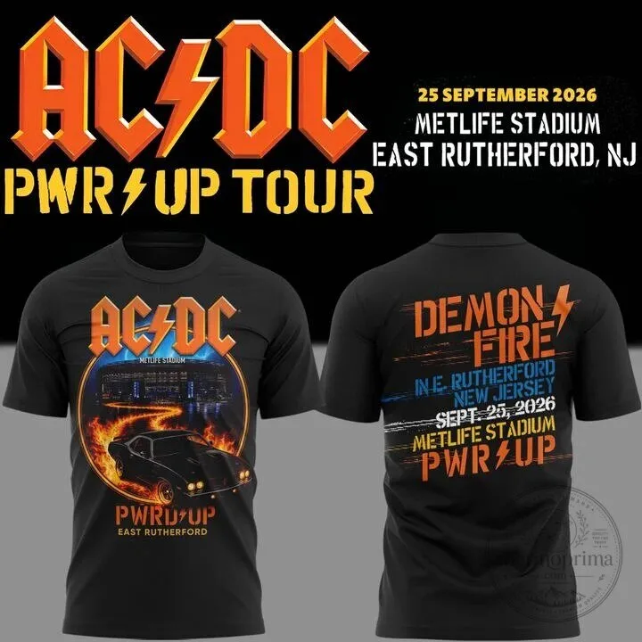 AC/DC Power Up Tour Metlife Stadium 2026 Concert T-Shirt