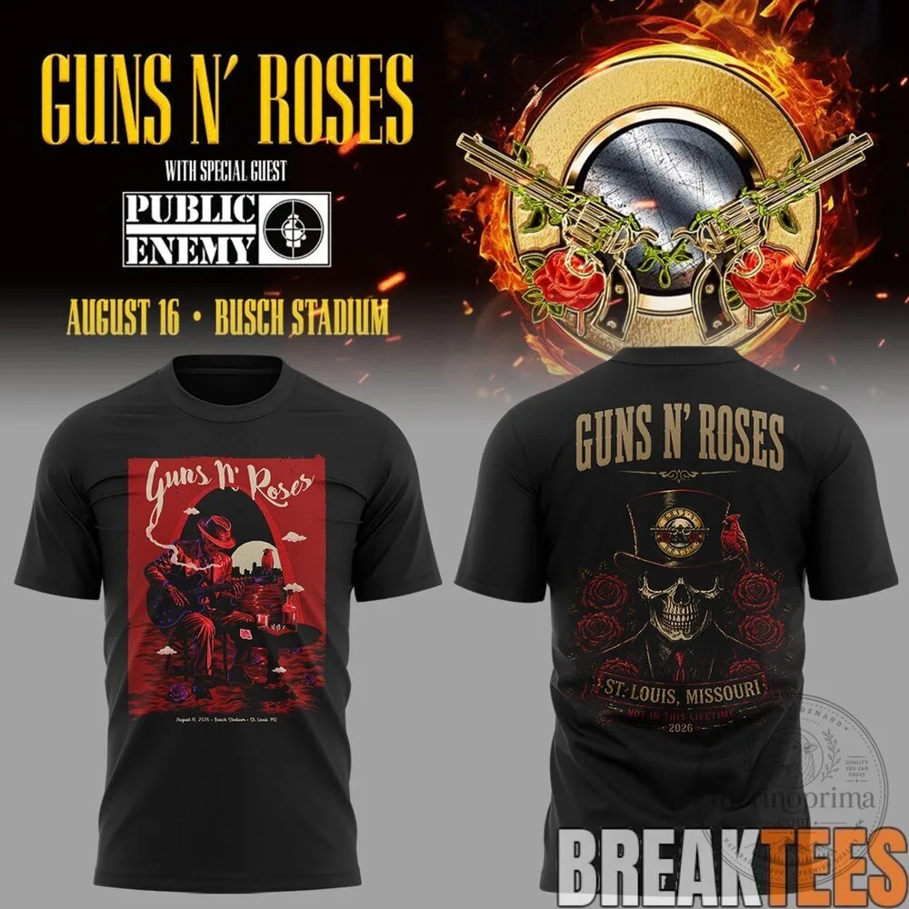 Guns N' Roses St. Louis Missouri Not In This Lifetime Tour T-Shirt