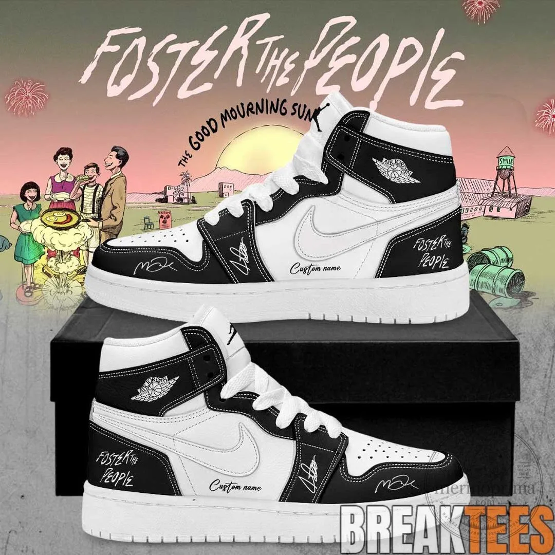 Foster the People Good Mourning Sunshine Tour Custom Signature Shoes