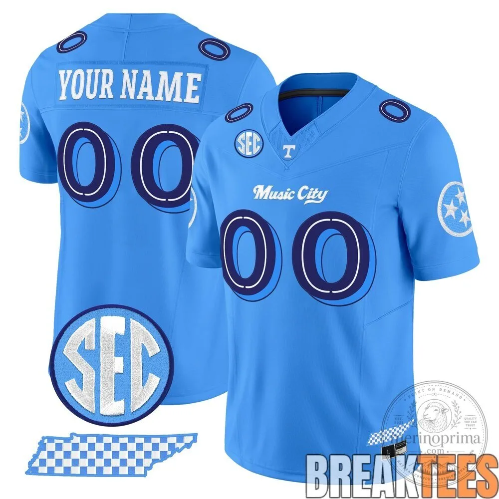 Tennessee Volunteers Music City Edition Custom Football Jersey