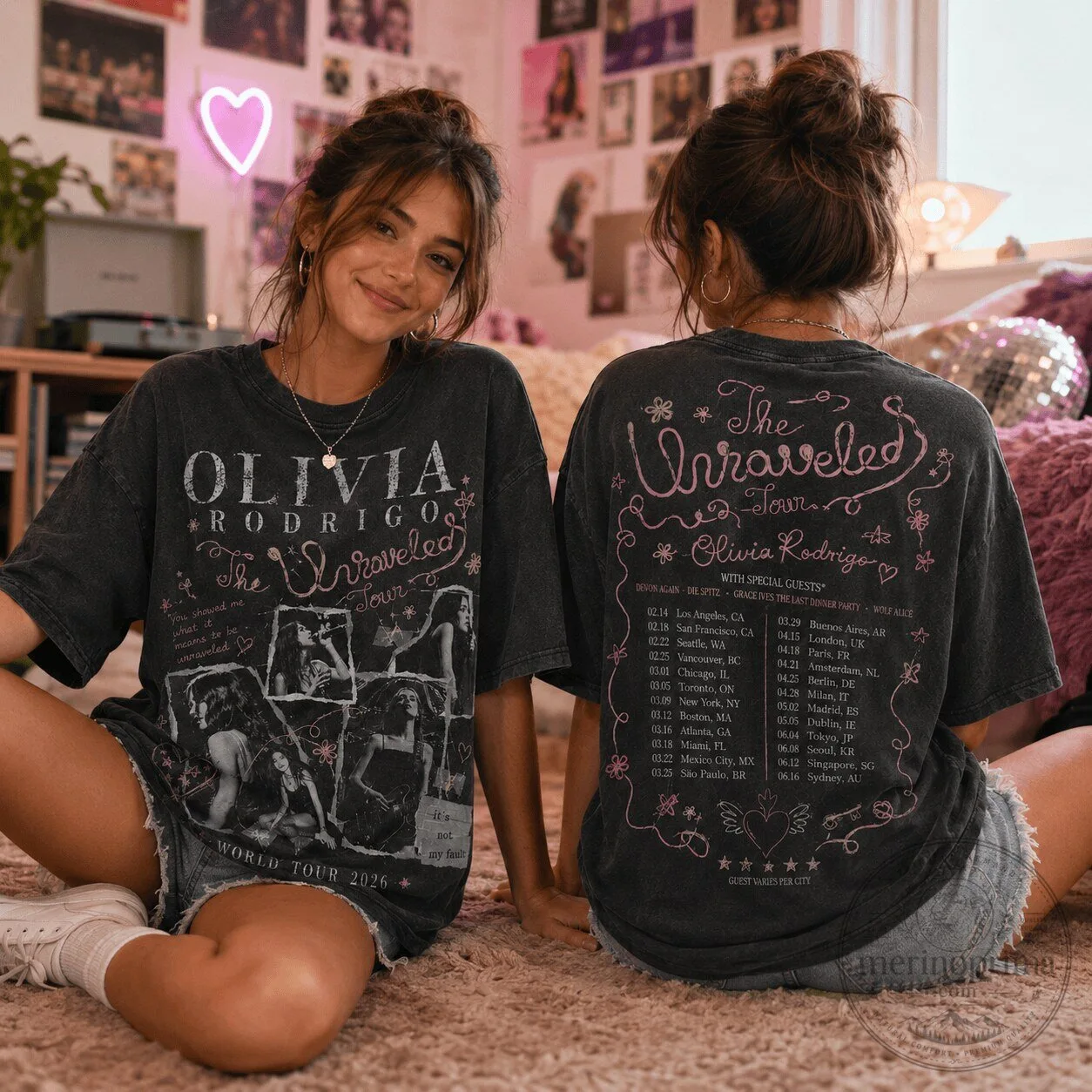Olivia Rodrigo The Unraveled Tour 2026 Concert T-Shirt