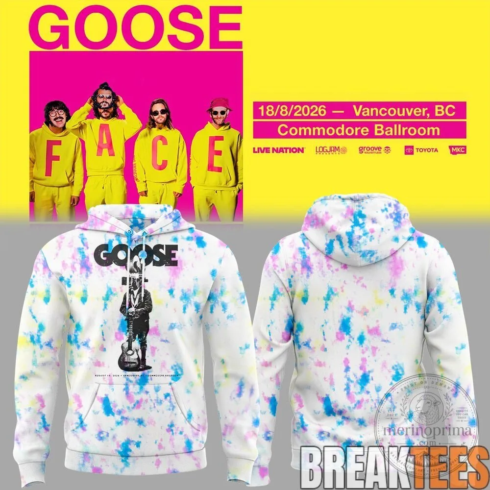 Goose Band Vancouver British Columbia Commodore Ballroom Concert Tie-Dye Hoodie