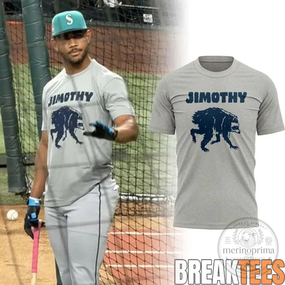 Seattle Mariners Julio Rodriguez Jimothy Raccoon Baseball T-Shirt 6 Seattle Mariners Julio Rodriguez Jimothy Raccoon Baseball T-Shirt