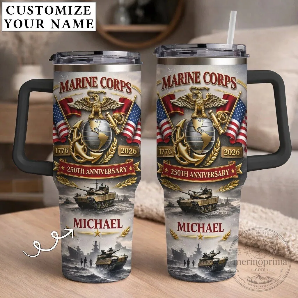 United States Marine Corps 250th Anniversary Insulated Stainless Steel Tumbler