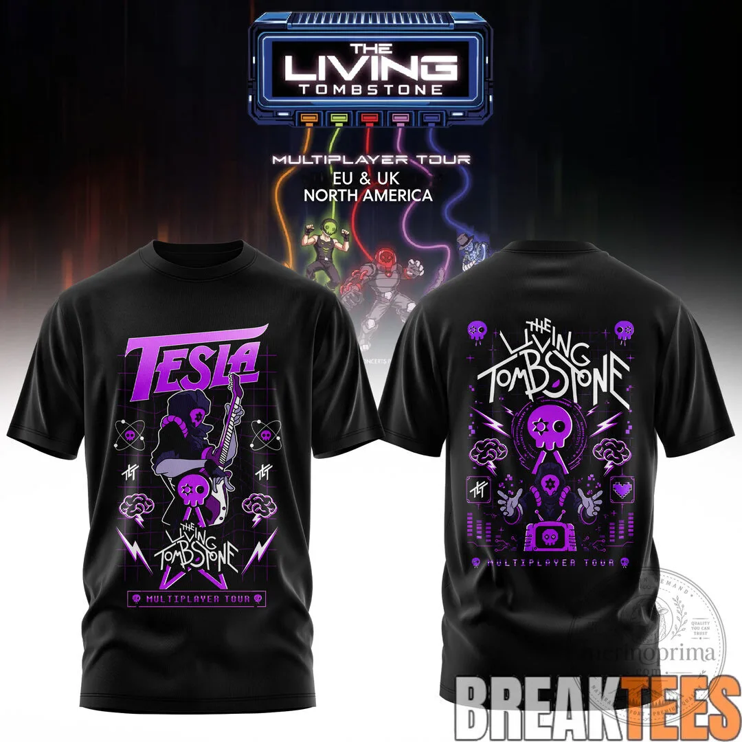 The Living Tombstone Multiplayer Tour 2026 Black Graphic T-Shirt 13 The Living Tombstone Multiplayer Tour 2026 Black Graphic T-Shirt