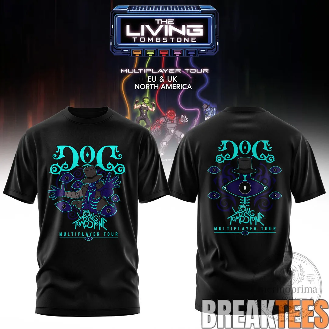 The Living Tombstone Multiplayer Tour 2026 Black Graphic T-Shirt 15 The Living Tombstone Multiplayer Tour 2026 Black Graphic T-Shirt