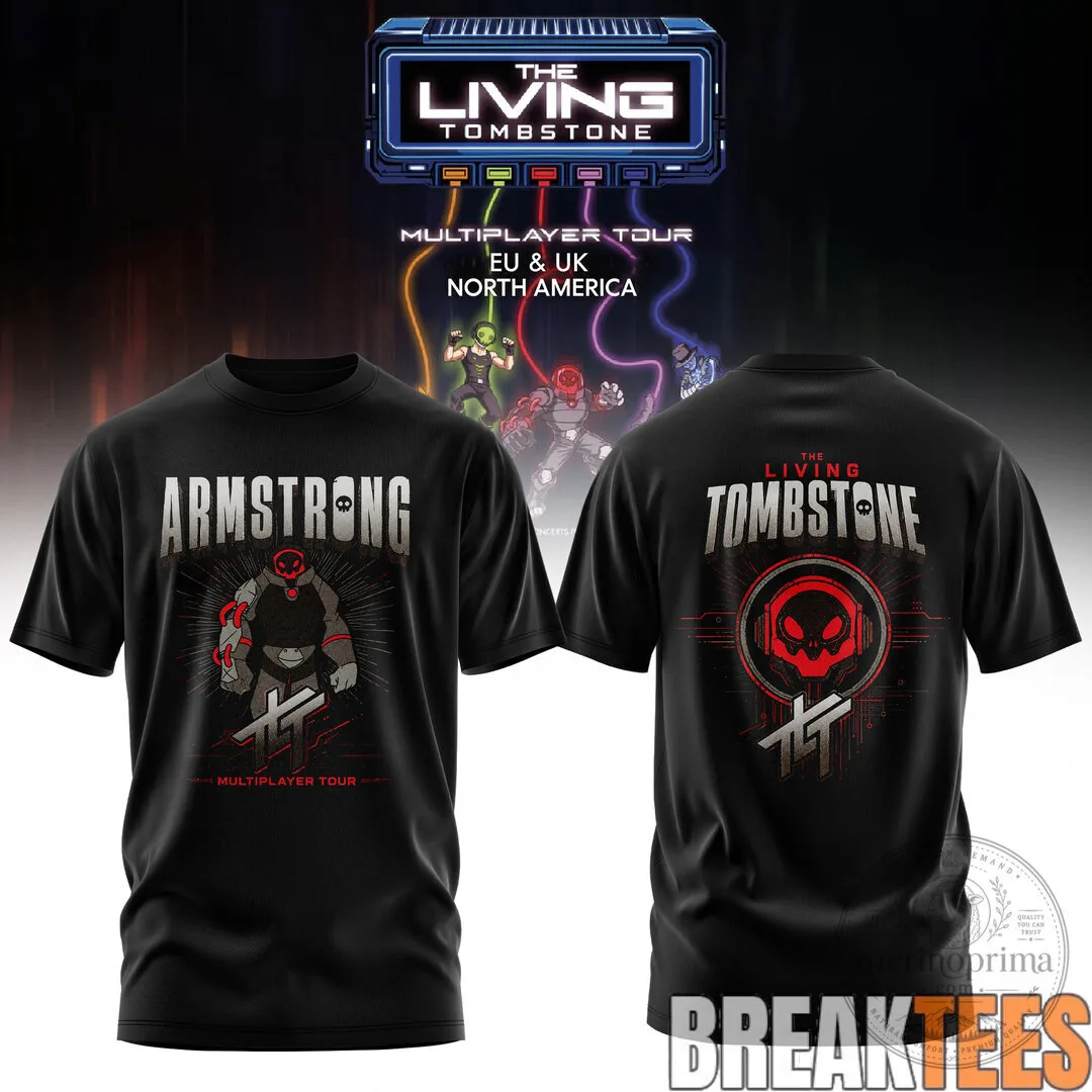 The Living Tombstone Multiplayer Tour 2026 Black Graphic T-Shirt 17 The Living Tombstone Multiplayer Tour 2026 Black Graphic T-Shirt
