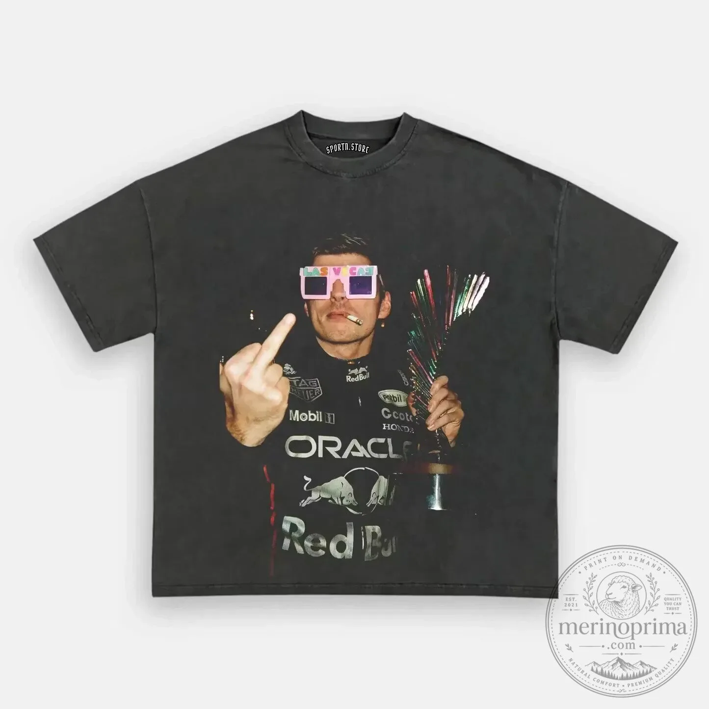 Max Verstappen F1 Racing Champion Trophy Celebration T-Shirt