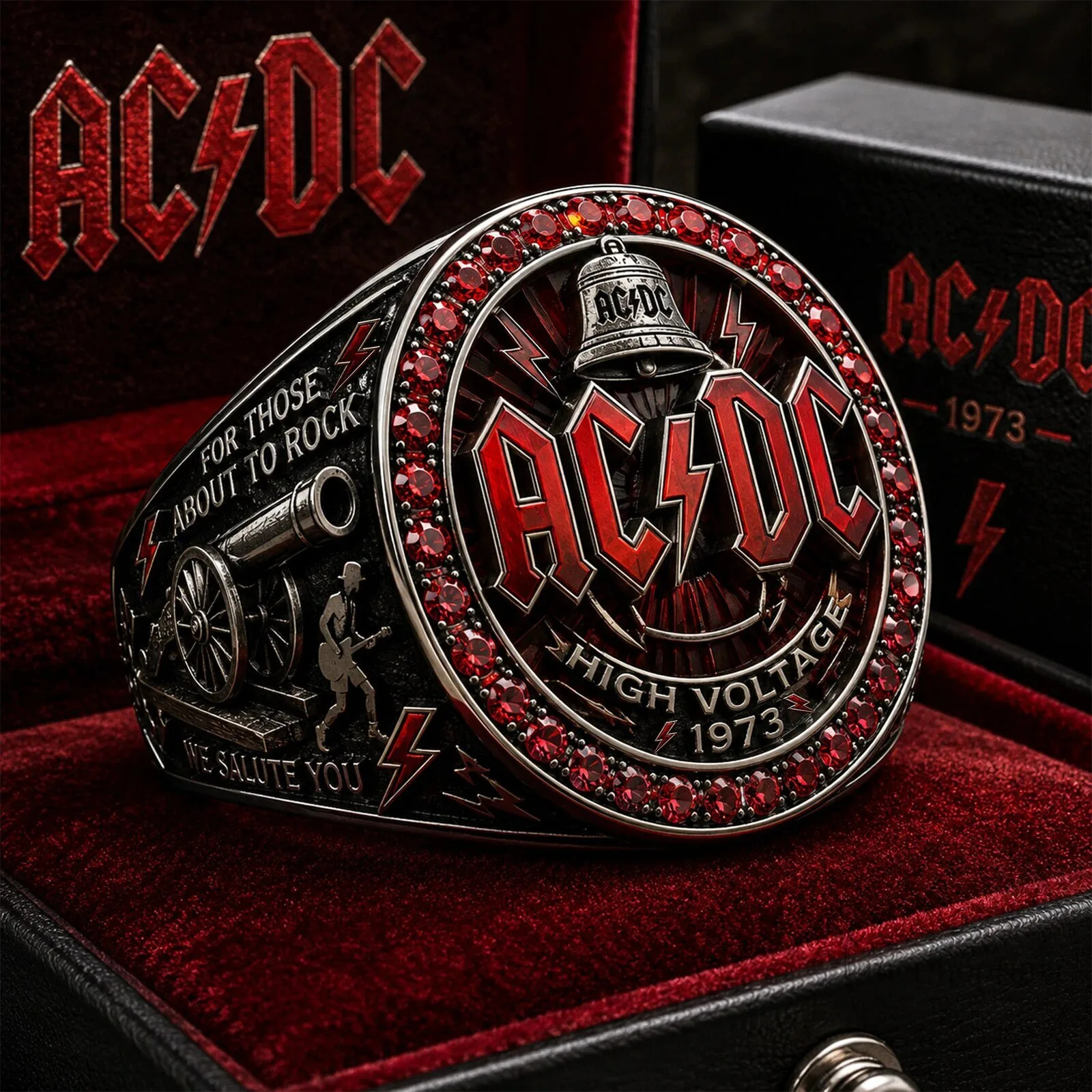 ACDC For Those About To Rock We Salute You High Voltage Ring