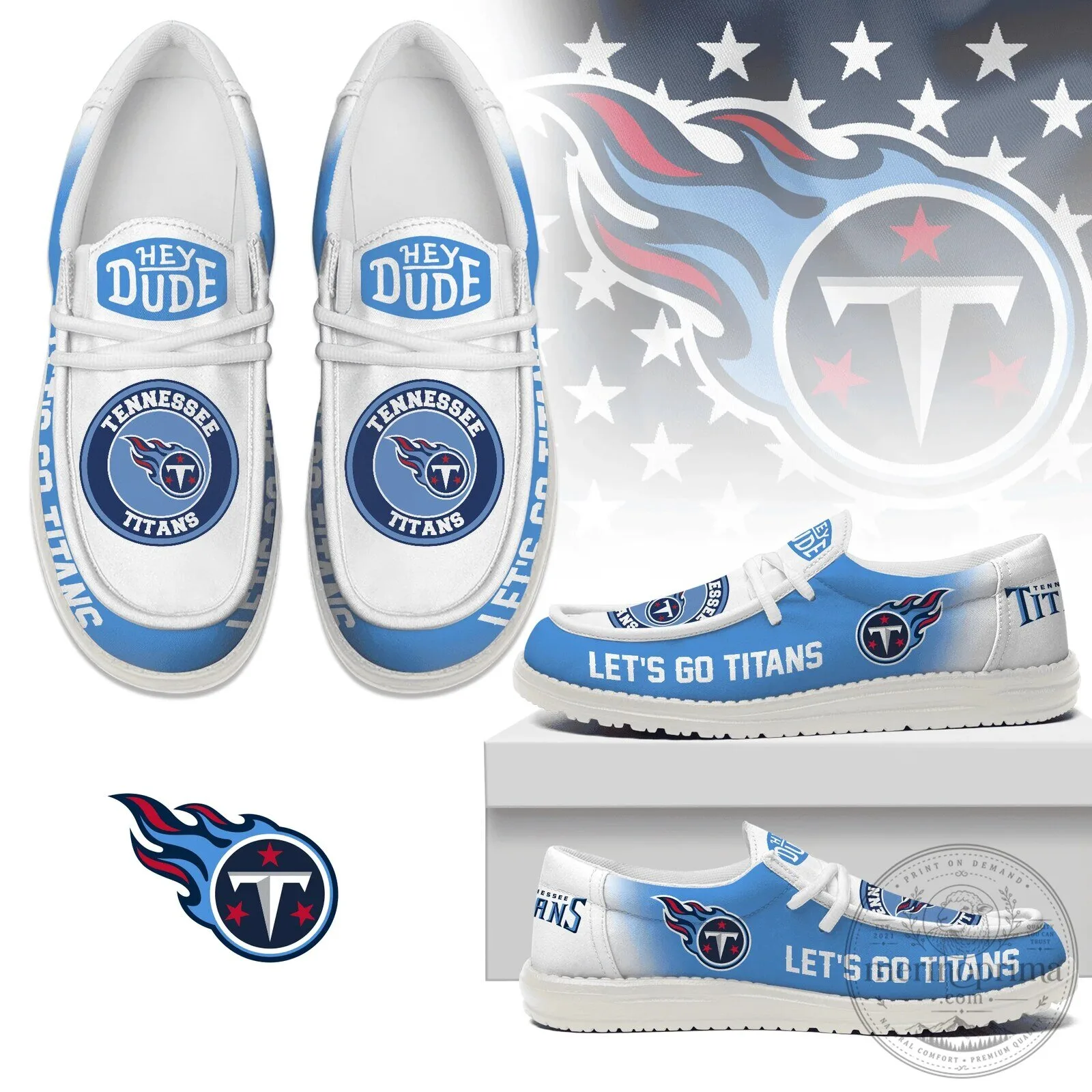 Tennessee Titans Football Team Logo Custom Design Loafer Shoes 1 Tennessee Titans Football Team Logo Custom Design Loafer Shoes