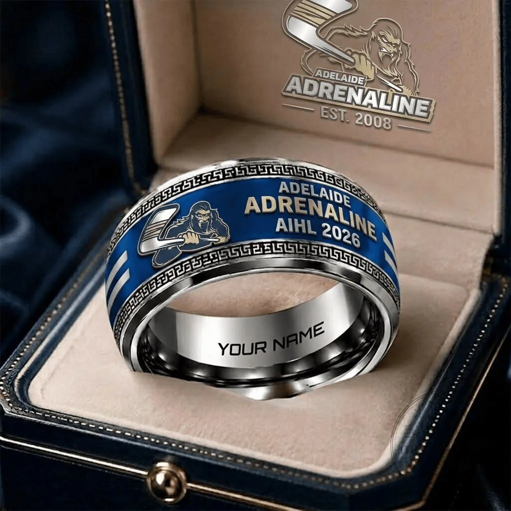 Adelaide Adrenaline AIHL 2026 Personalized Hockey Championship Ring