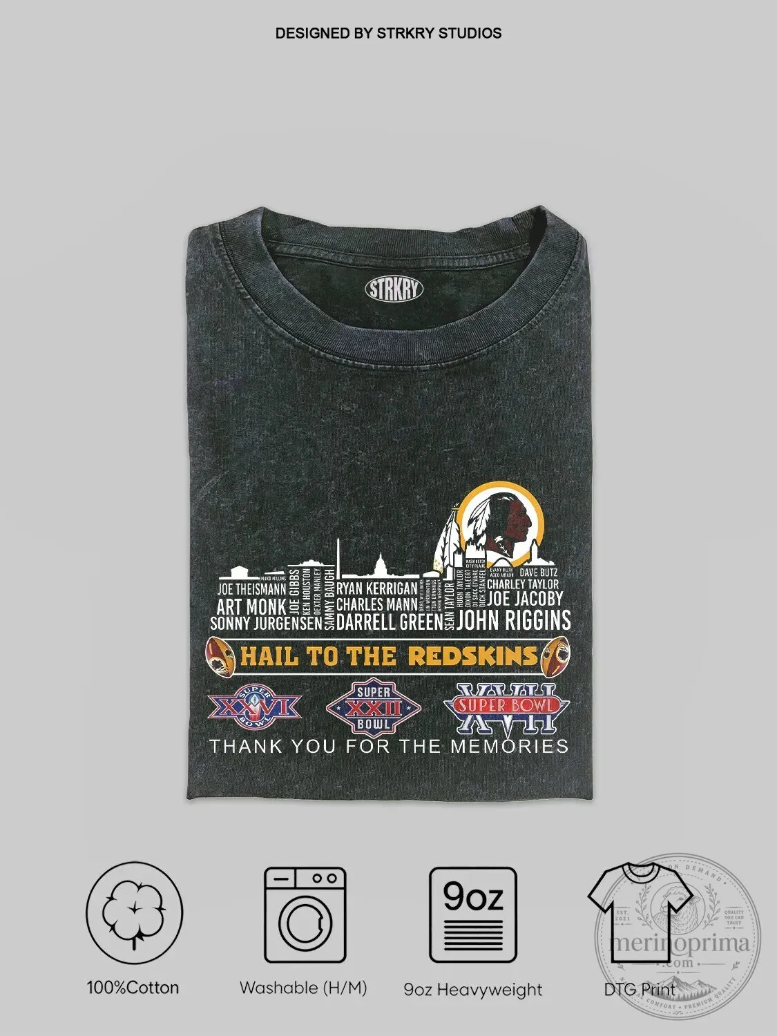 Washington Redskins All Time Legends Vintage Legacy Graphic T-Shirt