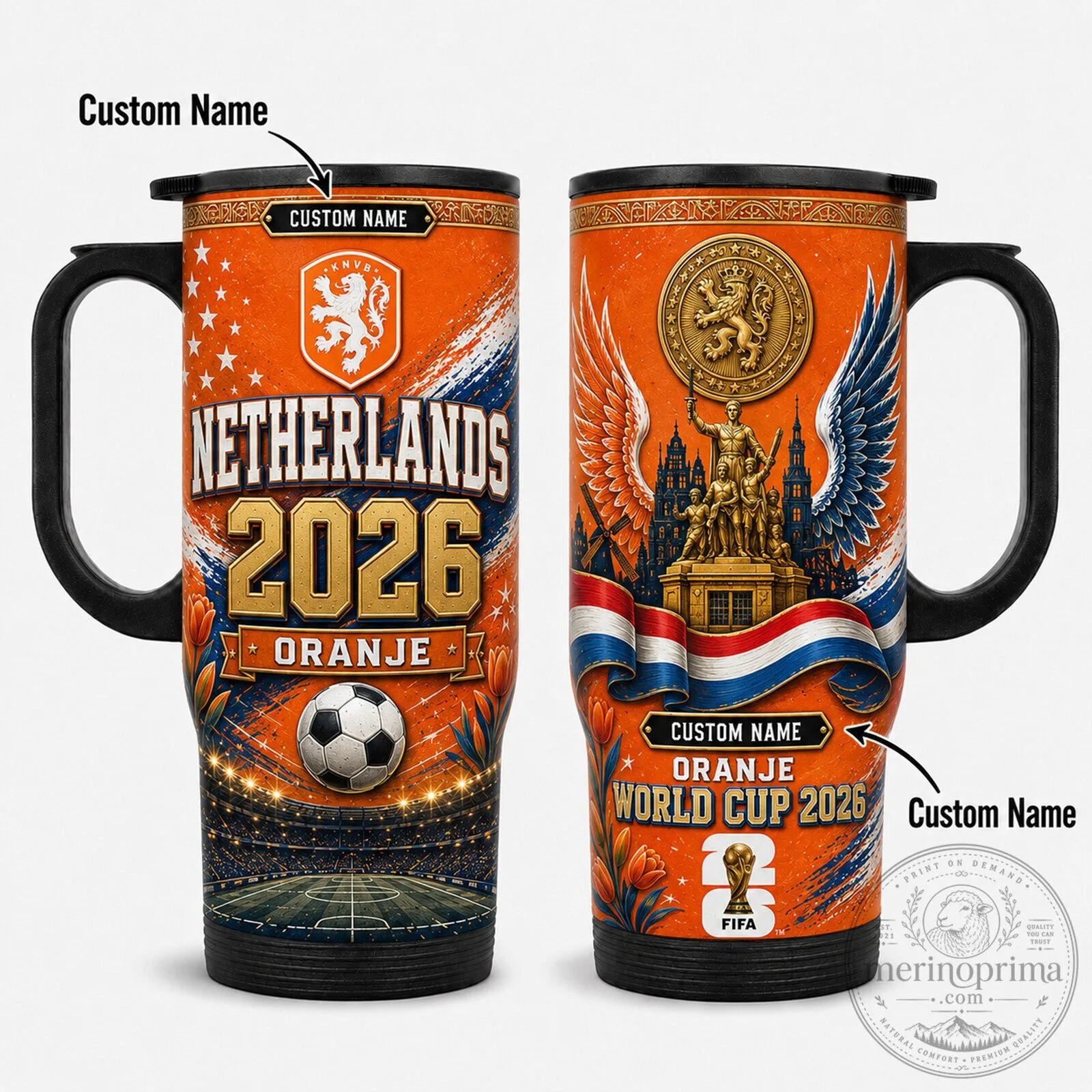 Netherlands National Football Team World Cup 2026 Oranje Travel Tumbler