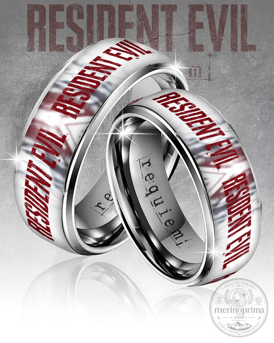 Resident Evil Requiem Wedding Band Ring 2 Resident Evil Requiem Wedding Band Ring