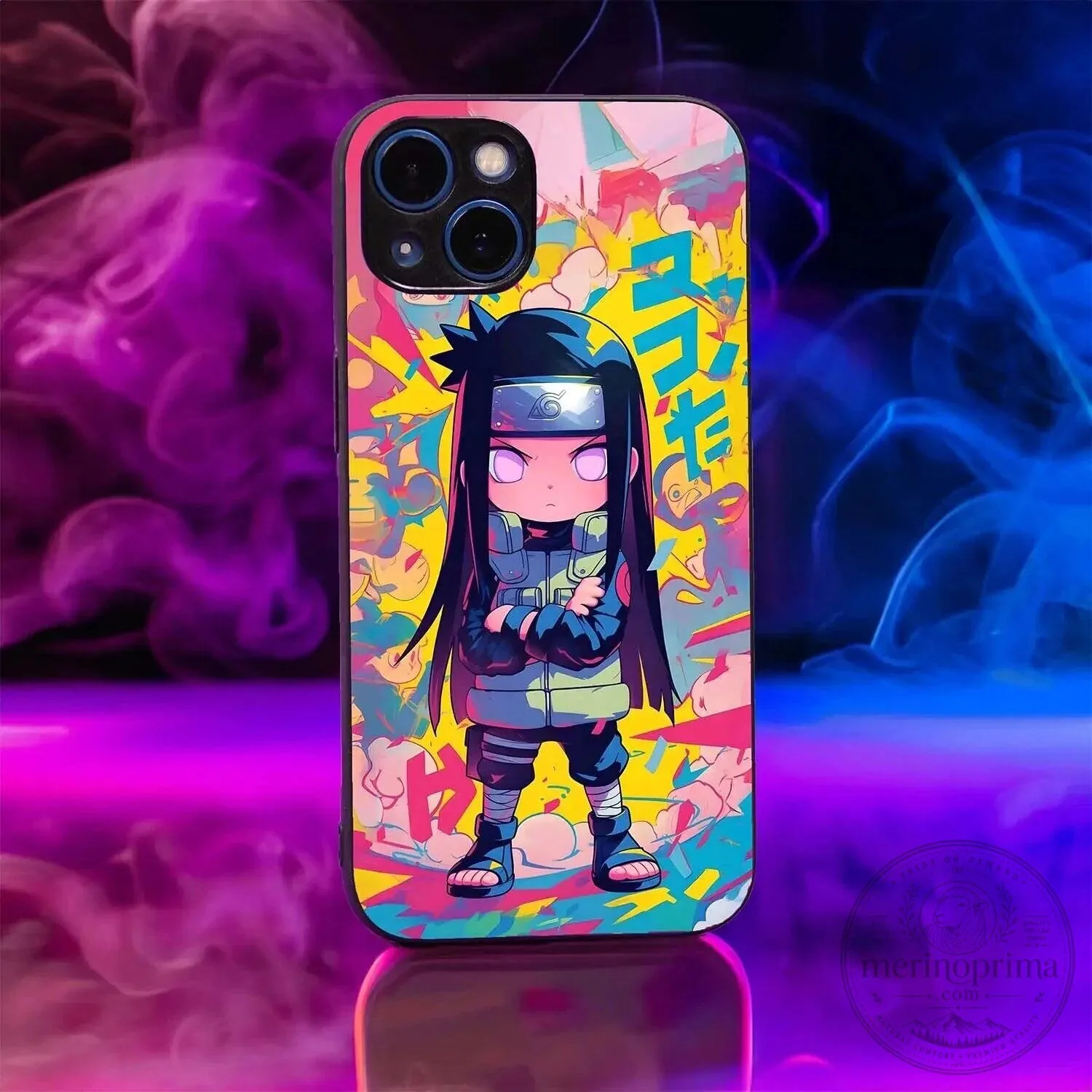 Naruto Neji Hyuga Byakugan Chibi Character Anime Art Phone Case