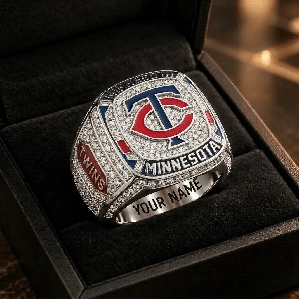 Minnesota Twins Baseball Championship Ring with Custom Engraving