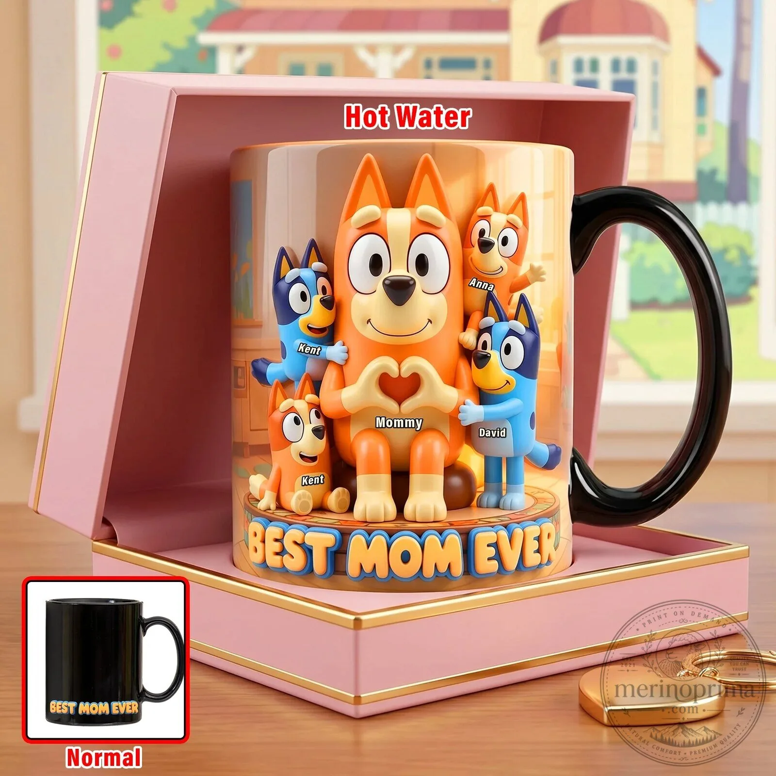 Bluey Best Mom Ever Magic Color Changing Coffee Mug