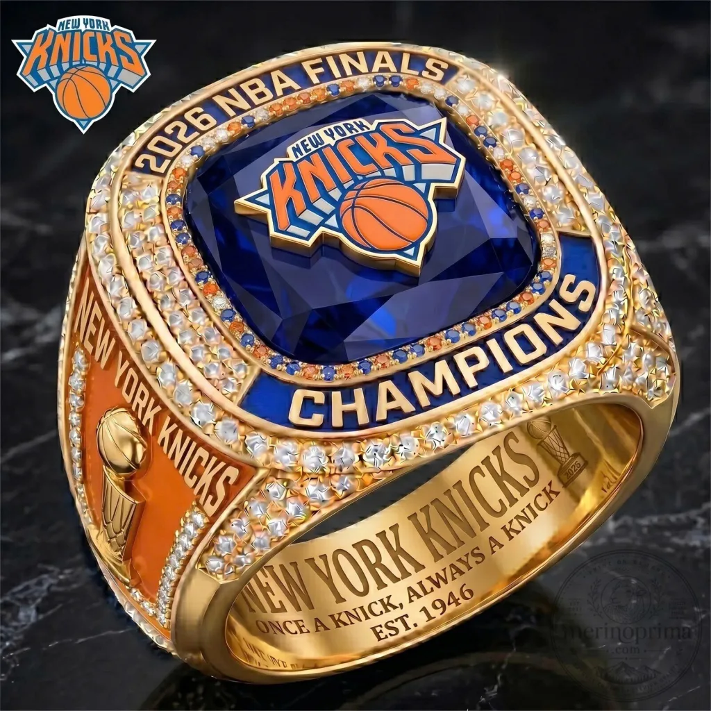 New York Knicks 2026 NBA Finals Champions Gold Ring New York Knicks 2026 NBA Finals Champions Gold Ring