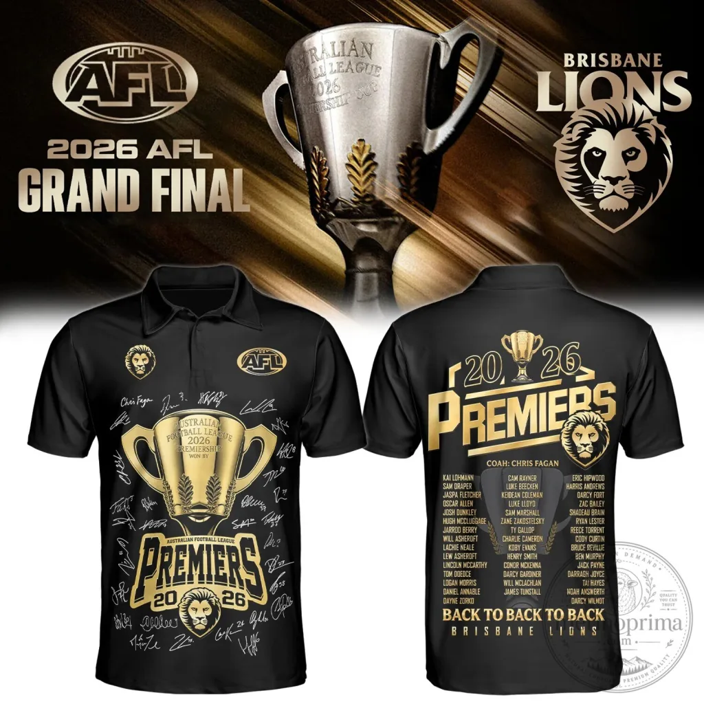 Brisbane Lions 2026 AFL Grand Final Premiership Polo Shirt Brisbane Lions 2026 AFL Grand Final Premiership Polo Shirt