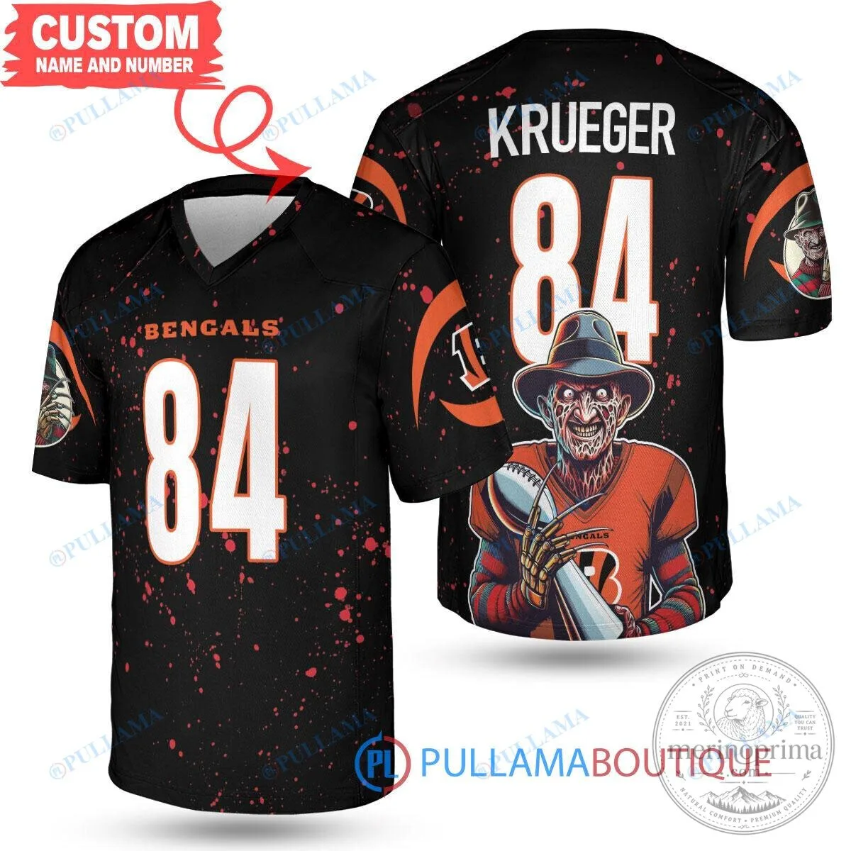 Freddy Krueger Cincinnati Bengals Halloween Football Jersey