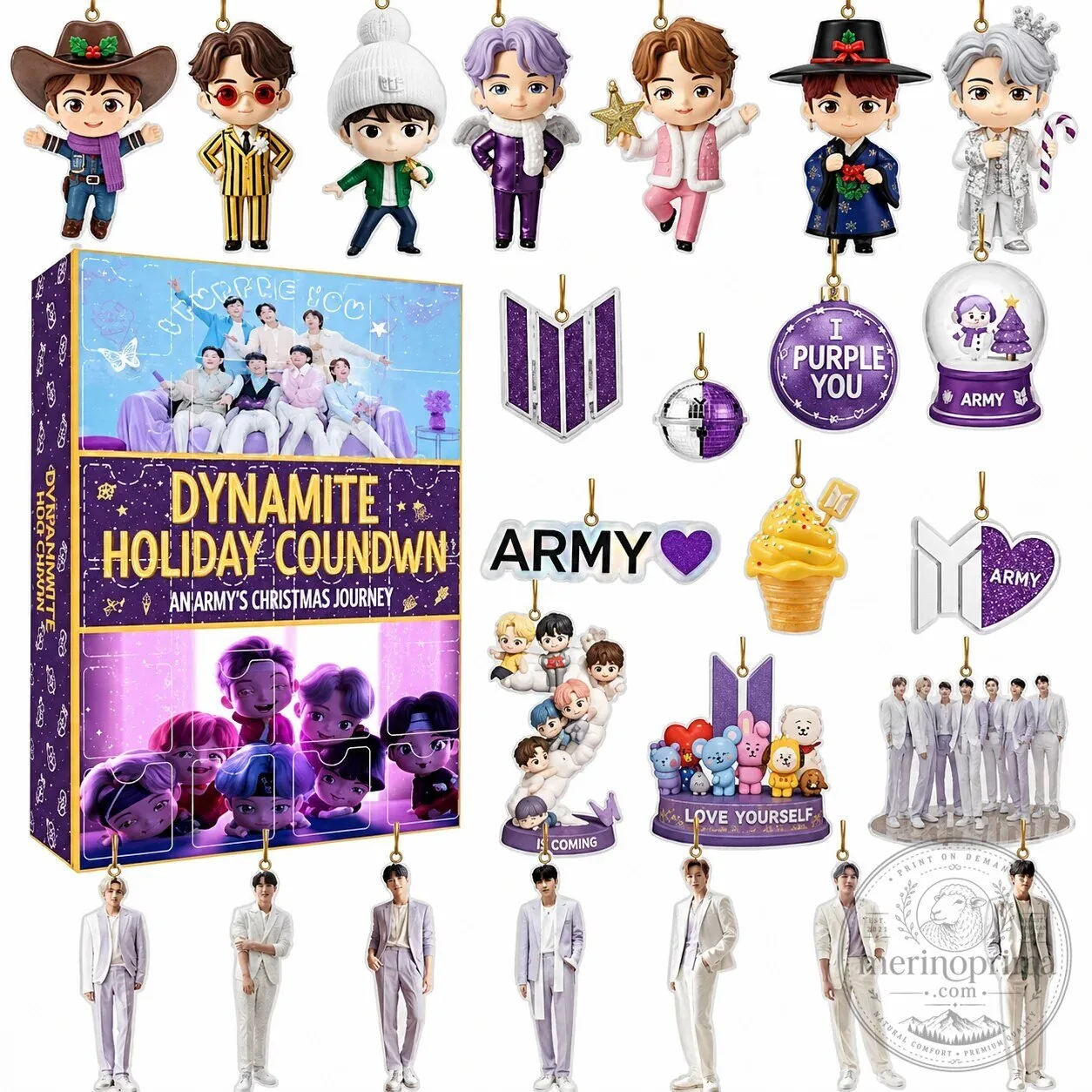 BTS Dynamite Holiday Countdown 24 Day Christmas Advent Calendar Blind Box