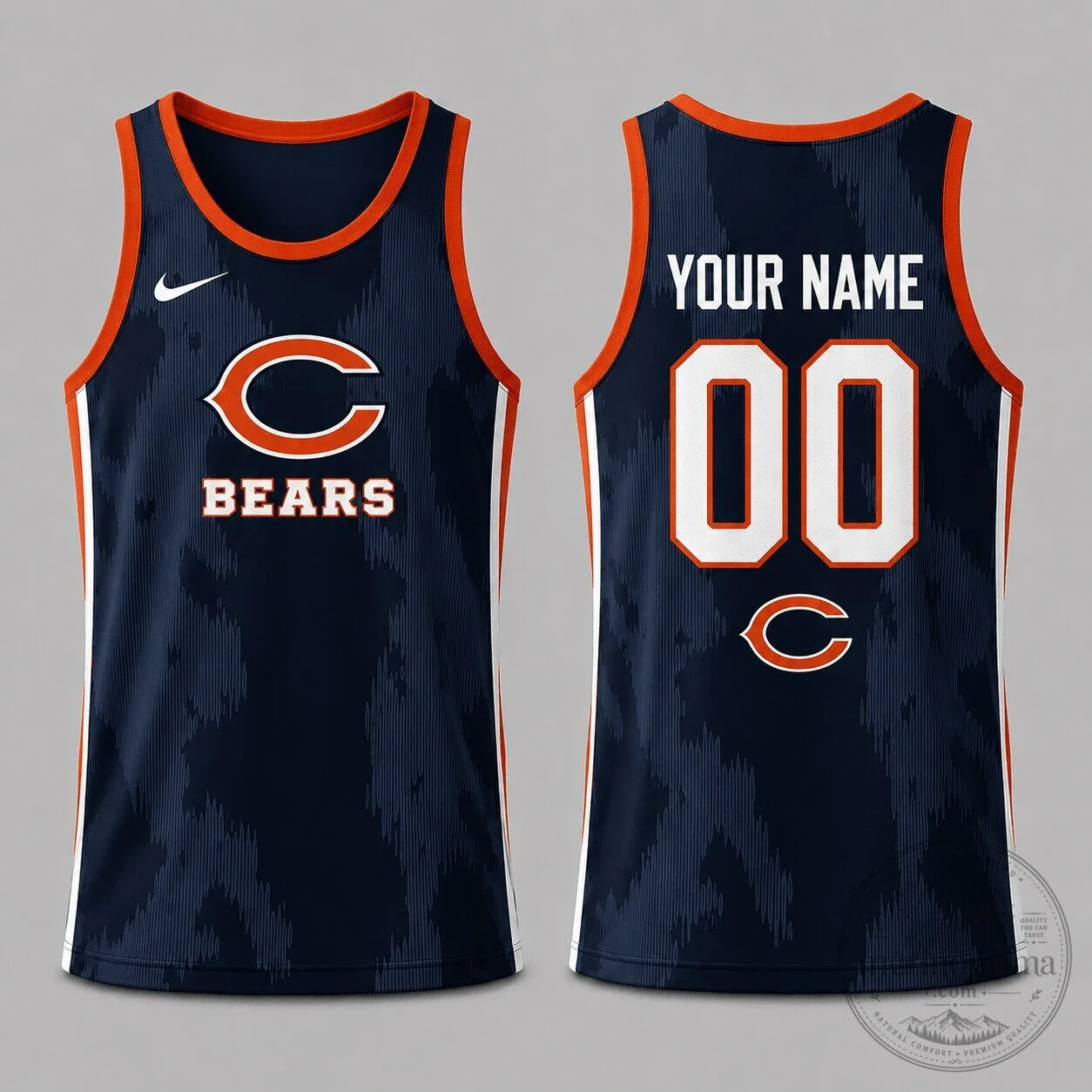 Chicago Bears Personalized Athletic Tank Top for Men and Women