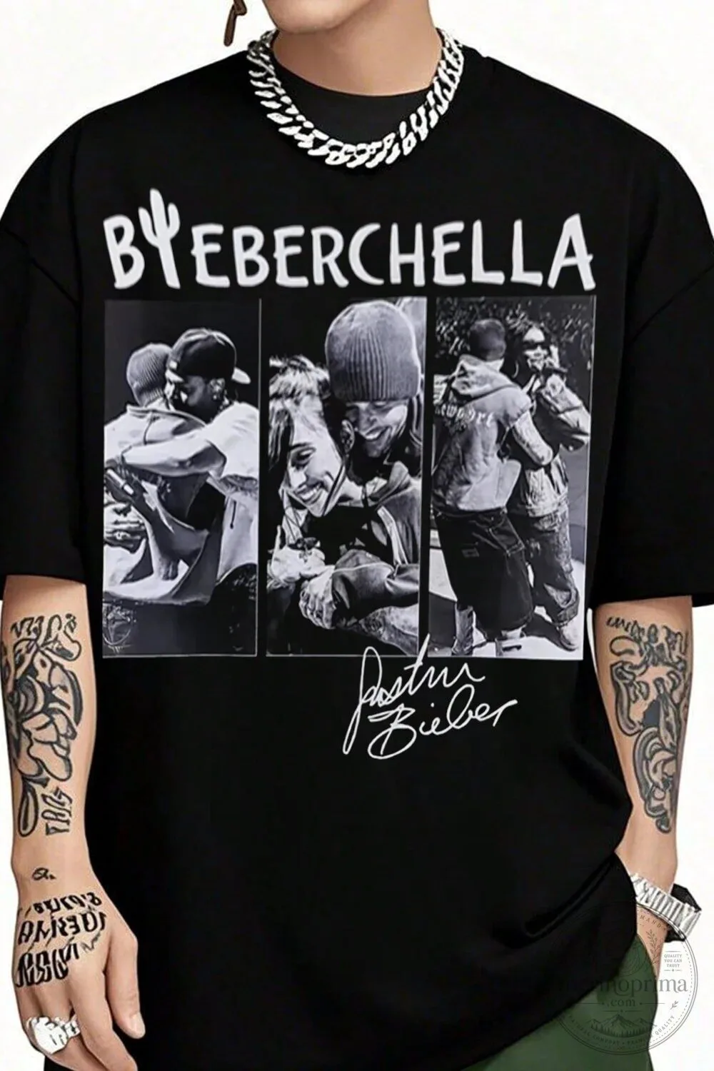 Justin Bieber ByEberchella Concert Photos Black T-Shirt