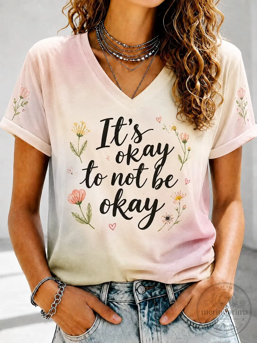 It's Okay To Not Be Okay Mental Health Awareness T-Shirt