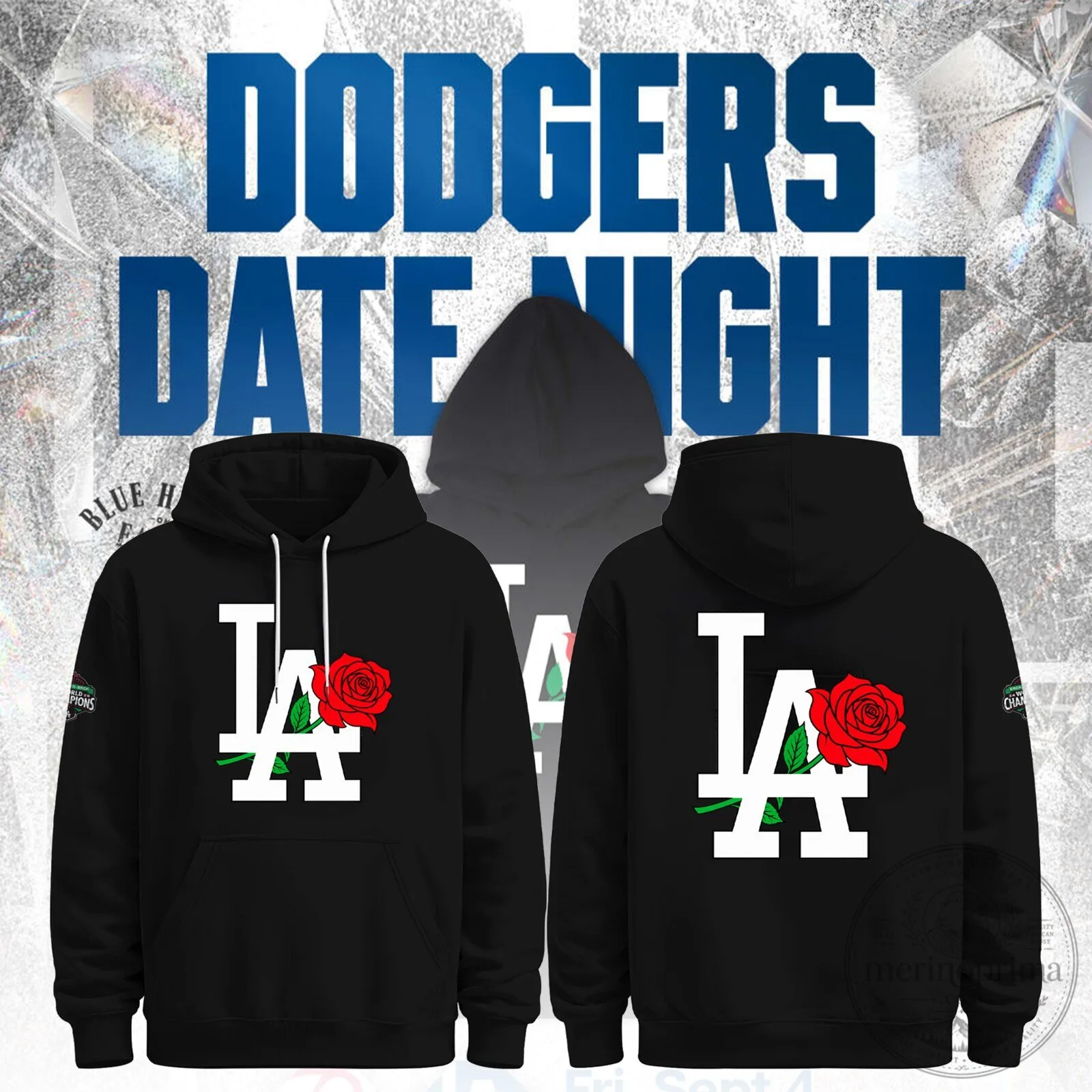 _ 2026 Los Angeles Dodgers Date Night Rose Hoodie